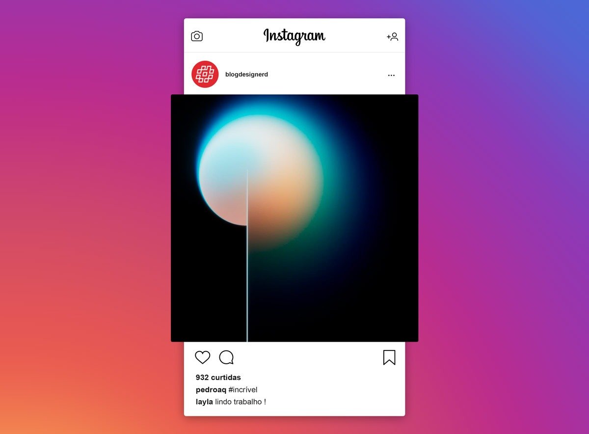 Mockup para Feed do Instagram com foto em destaque