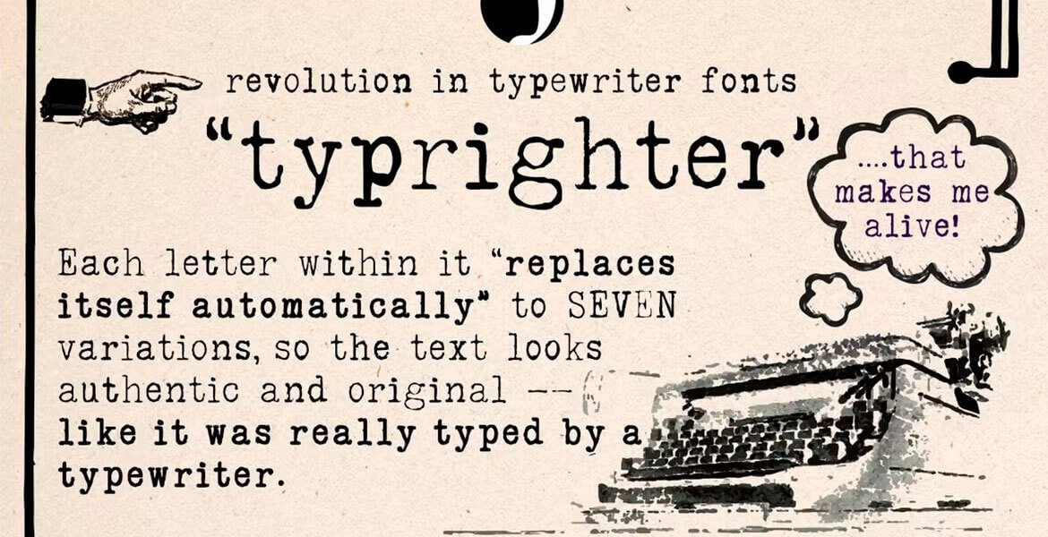 50 fontes de letras de máquina de escrever (gratuitas e premium) • fontes que imitam maquina escrever 1