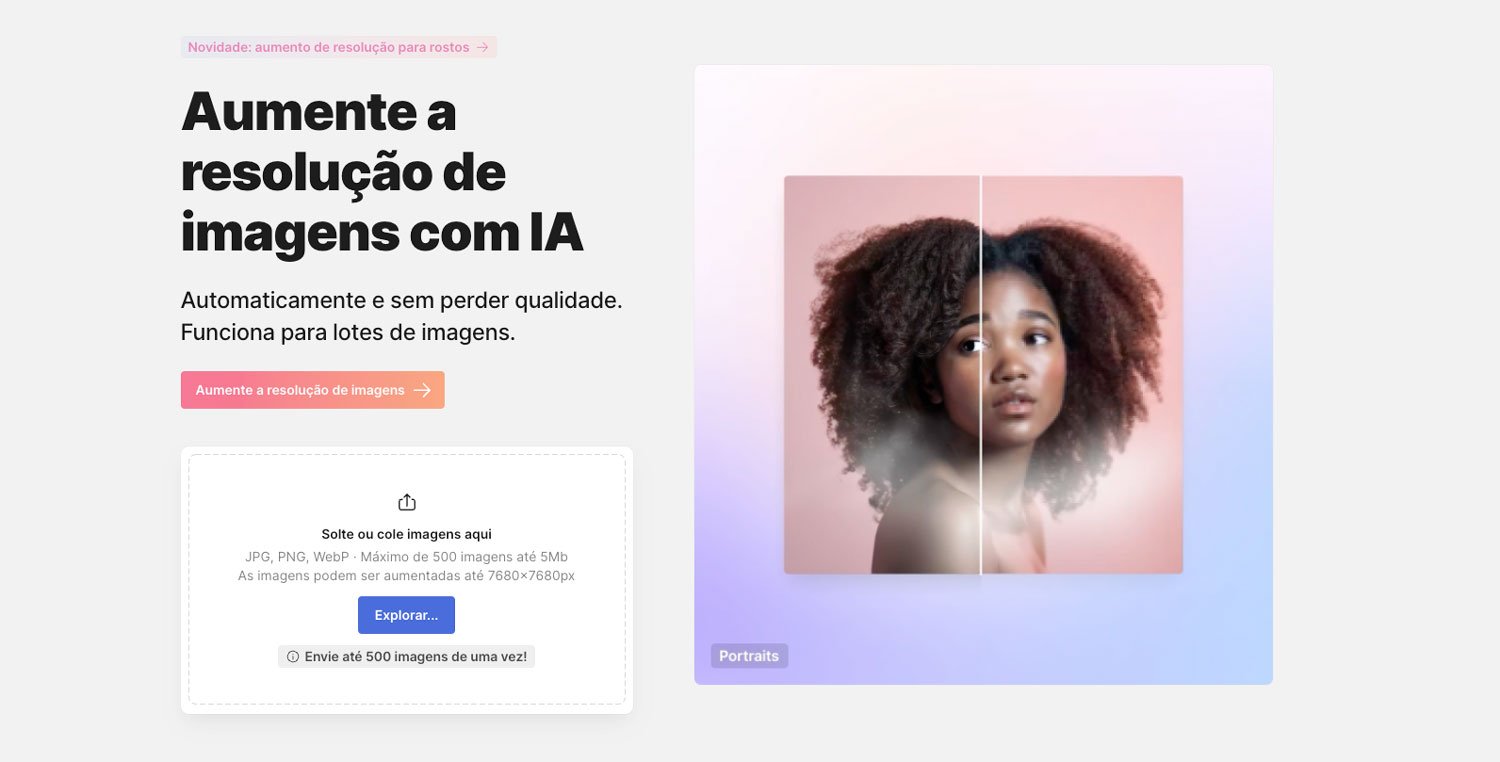10 ferramentas para melhorar a qualidade da foto online (grátis e com IA) • icons8 upscaler aumentar resolucao imagens ia