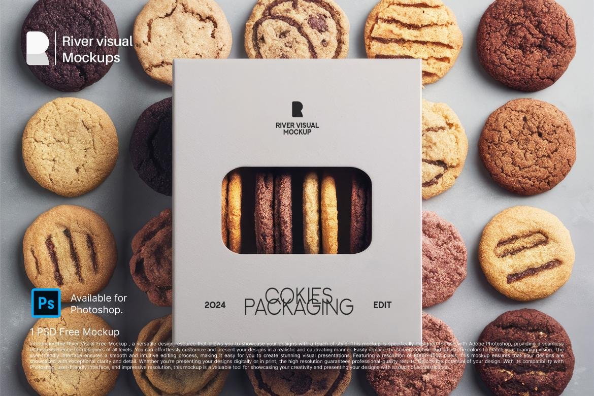 Mockup de Embalagem para Cookies