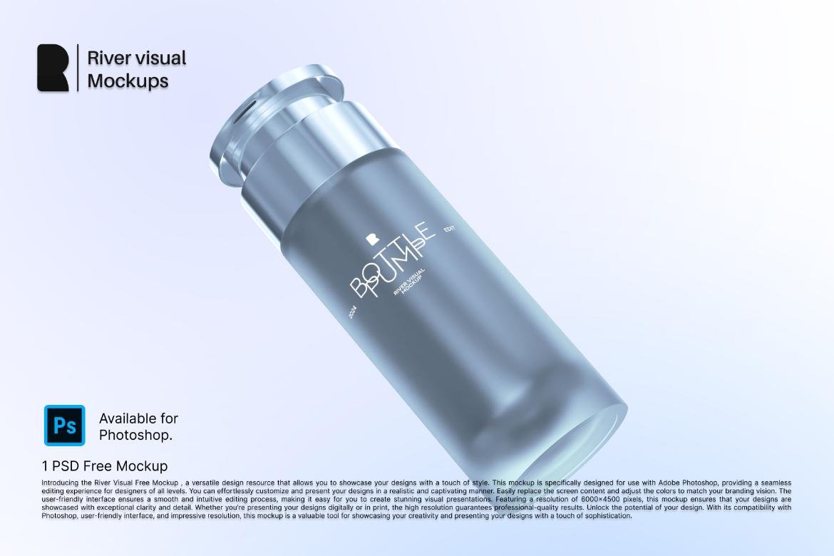 Mockup Grátis de Frasco com Bomba para Cuidados com a Pele