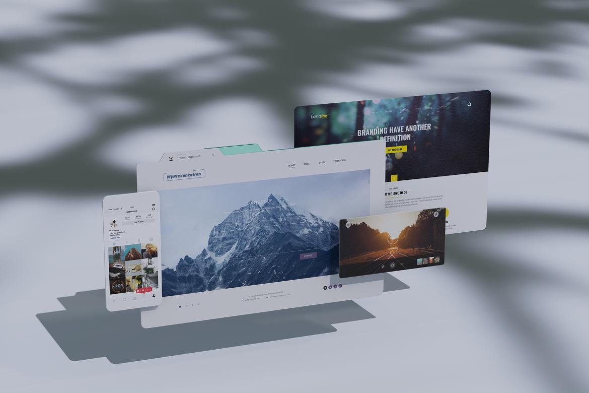 Mockup de Apresentação de Site