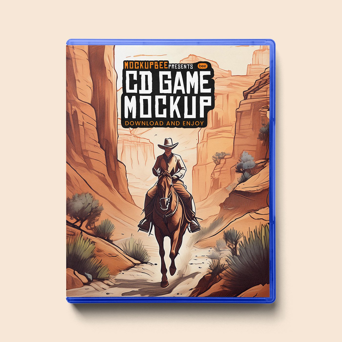 Mockup de Caixa de Jogo de CD Fechada Gratuita