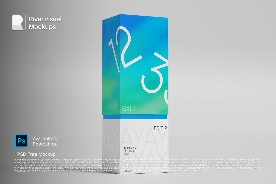 Mockup Grátis de Embalagem Alta 12x35