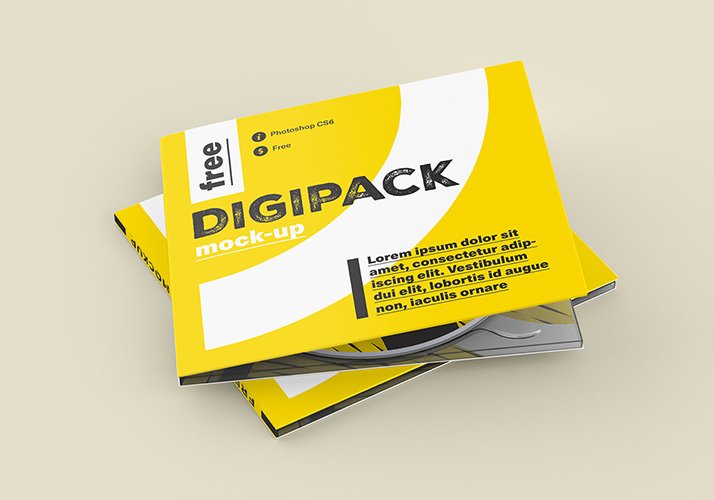 Mockup de digipack grátis