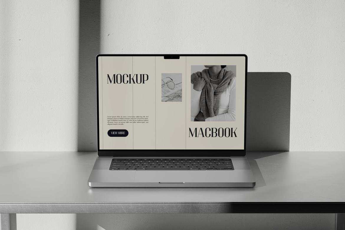 Mockup do Macbook Industrial Falk