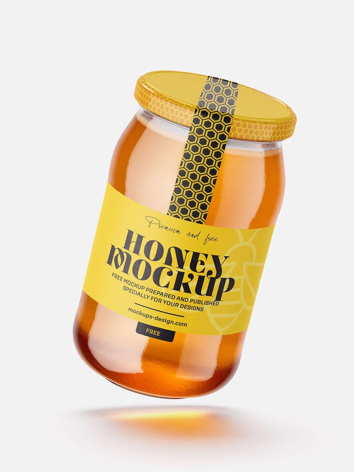 Mockup de pote de mel grande