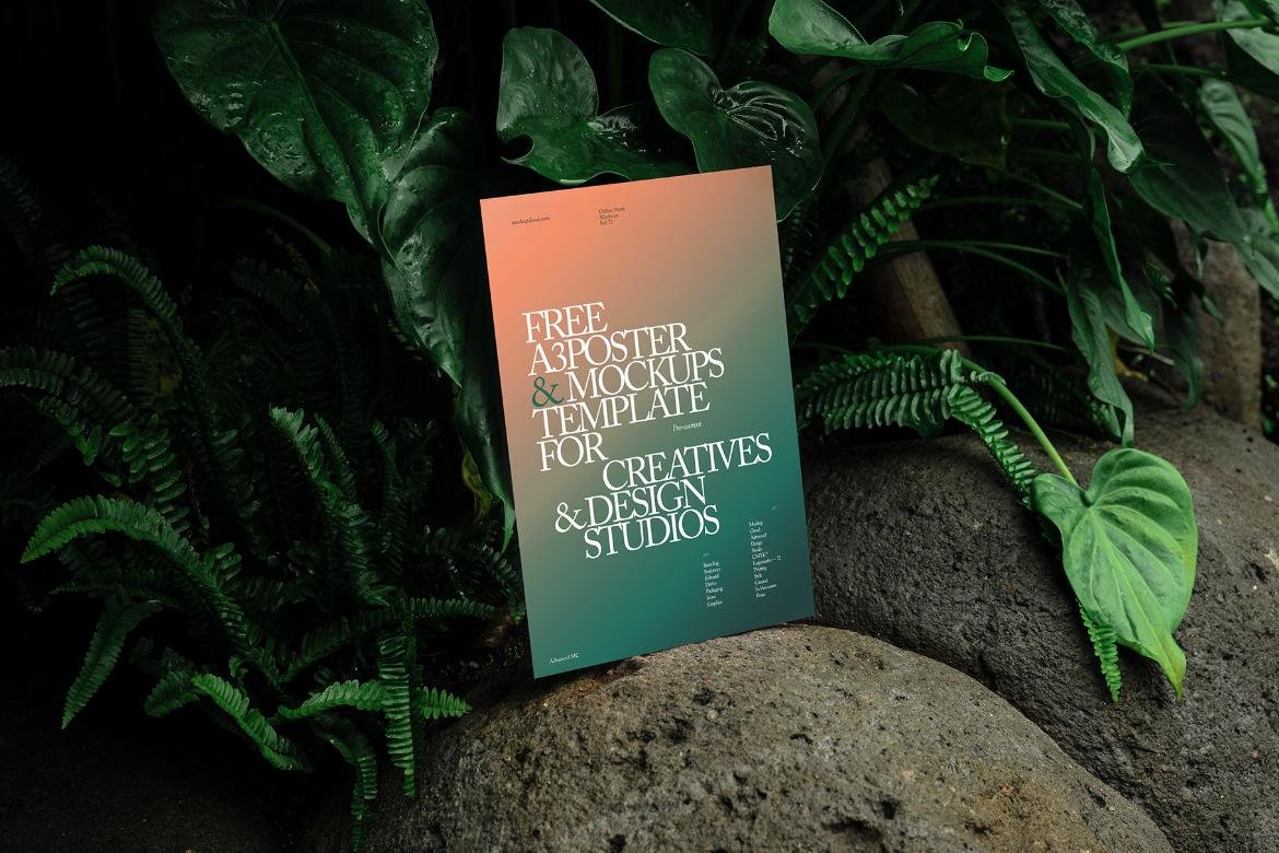 Mockup de Pôster Gratuito / Série Luxuosa