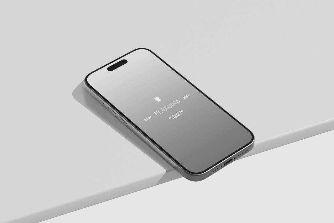 Plano iPhone 15 Pro Mockup Animado