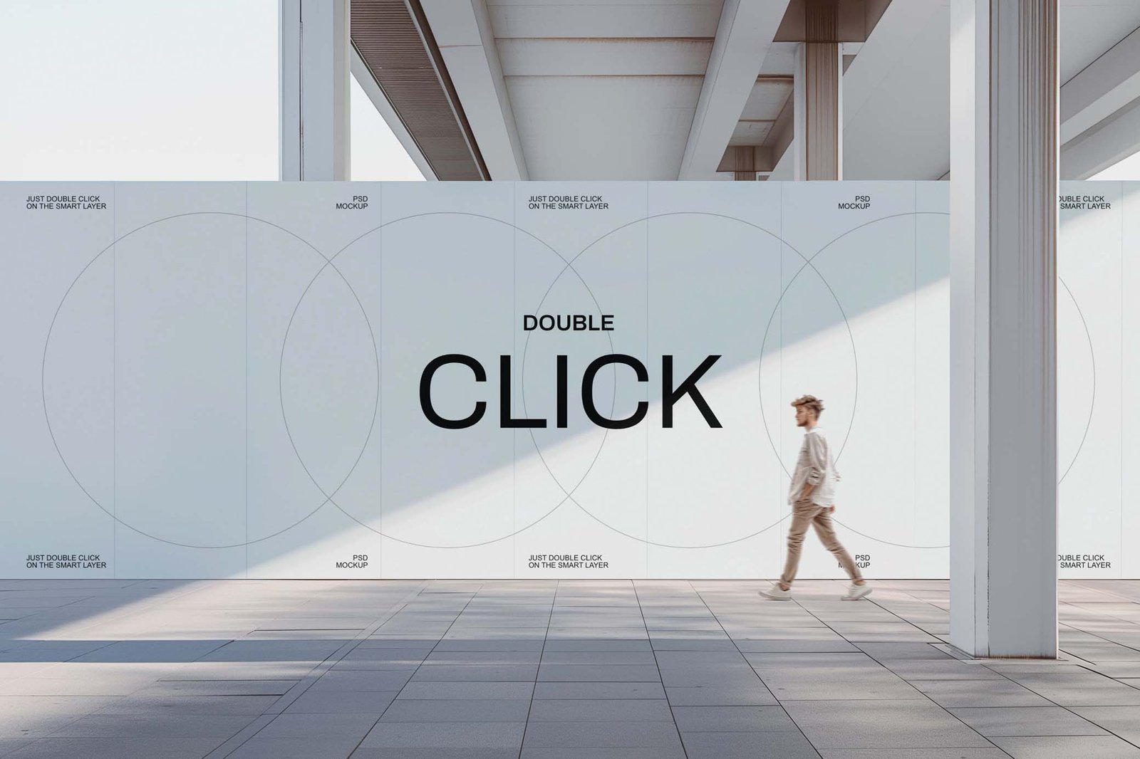 Mockup de Publicidade em Outdoor Wallscape Vol. 2