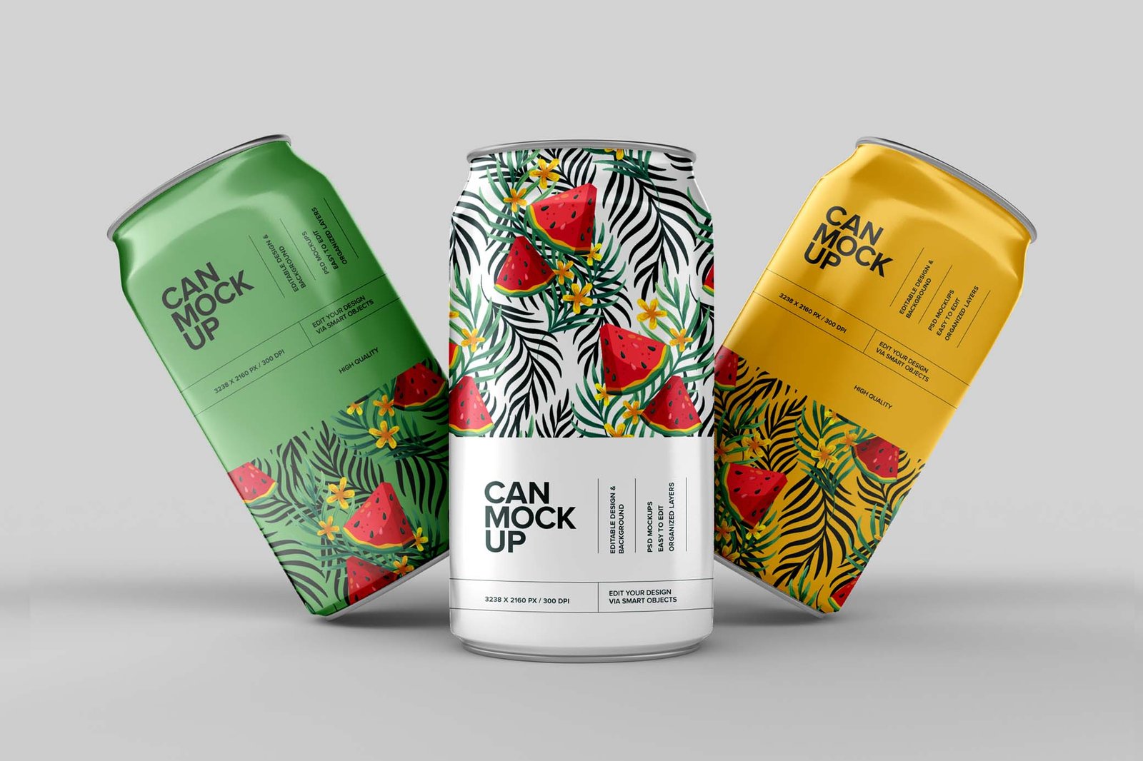 Mockup Realista de Lata de Refrigerante