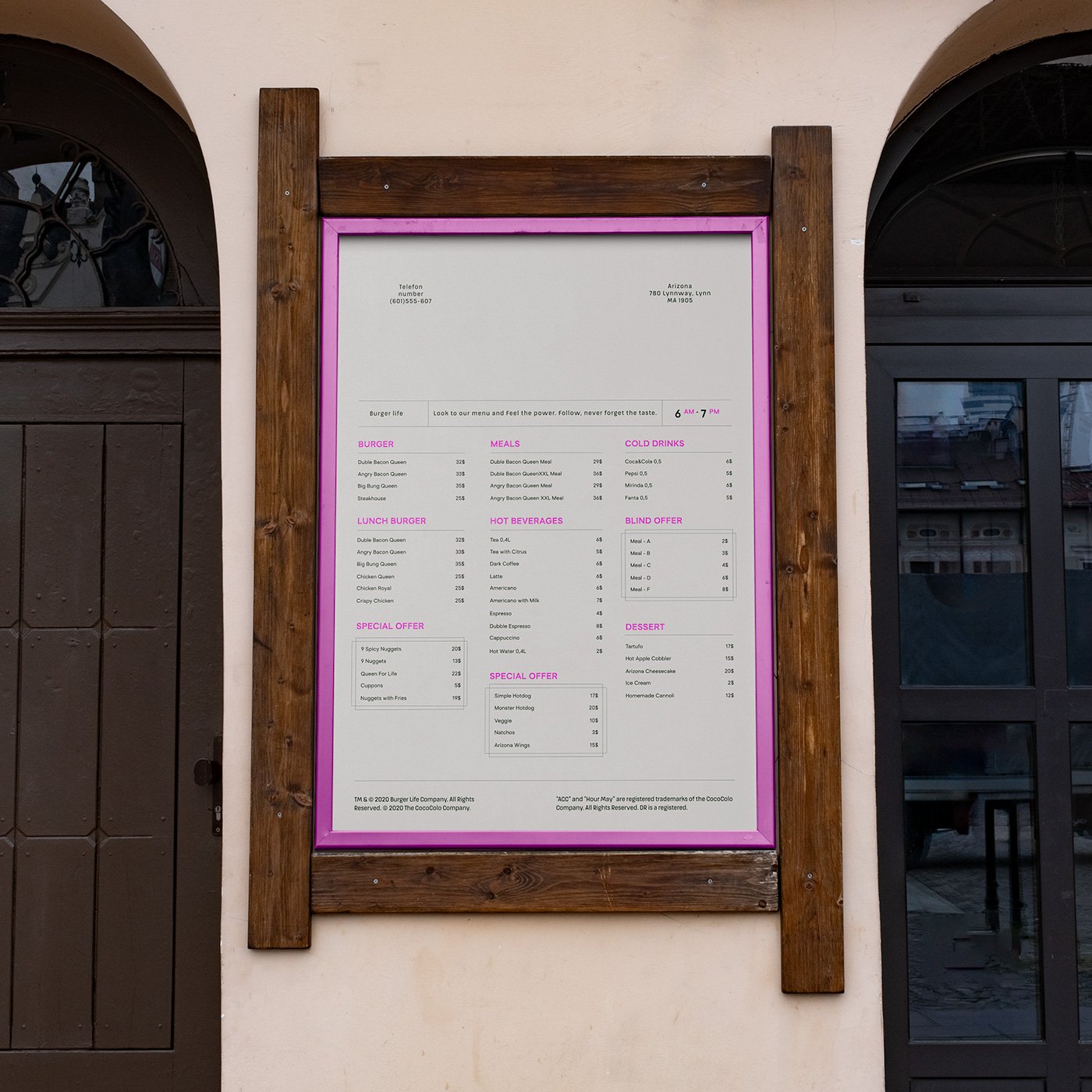 Mockup de Cardápio de Restaurante ao Ar Livre Gratuito