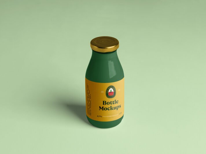 Mockup de Garrafa de Suco de Vidro Grátis