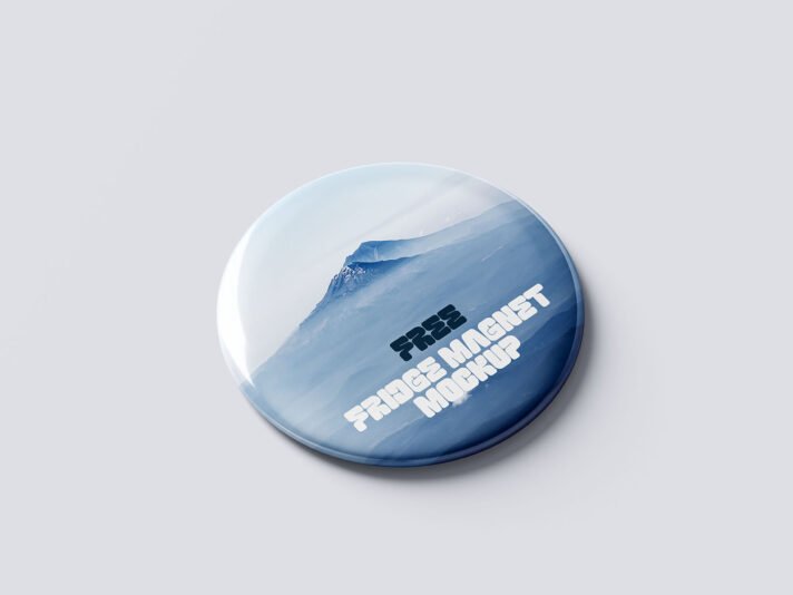 Mockup de ímã redondo para geladeira