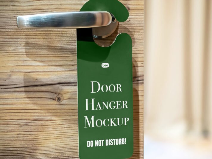 Mockup Grátis de Porta de Hotel