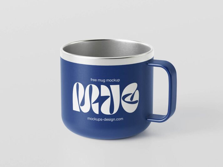 Mockup de Caneca Metálica Minimalista