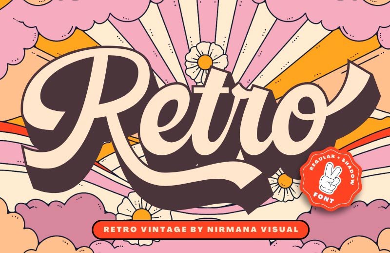 As melhores Fontes Vintage: 35 opções gratuitas e premium • fonte reto anos 70