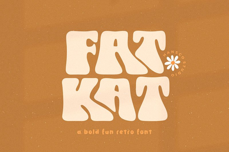 As melhores Fontes Vintage: 35 opções gratuitas e premium • fonte vintage anos 70 fatkat