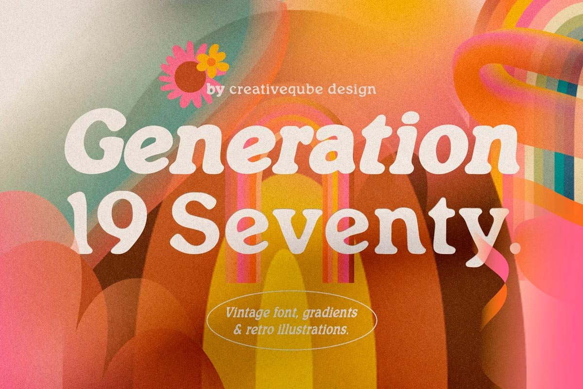 As melhores Fontes Vintage: 35 opções gratuitas e premium • fonte vintage anos 70 generation