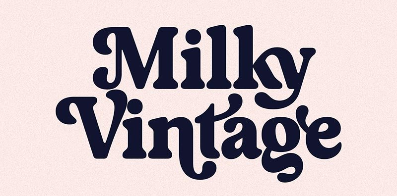 As melhores Fontes Vintage: 35 opções gratuitas e premium • fonte vintage anos 70 milky