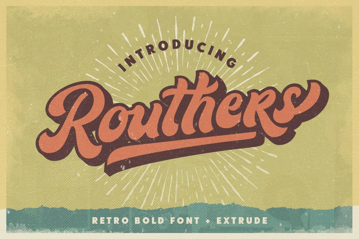 As melhores Fontes Vintage: 35 opções gratuitas e premium • fonte vintage anos 70 routhers