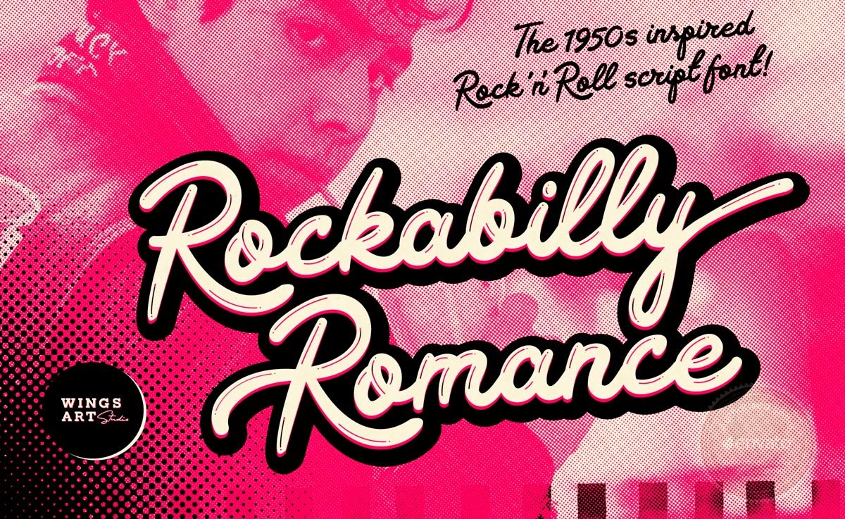 As melhores Fontes Vintage: 35 opções gratuitas e premium • fontes vintage anos 50 lrockabilly