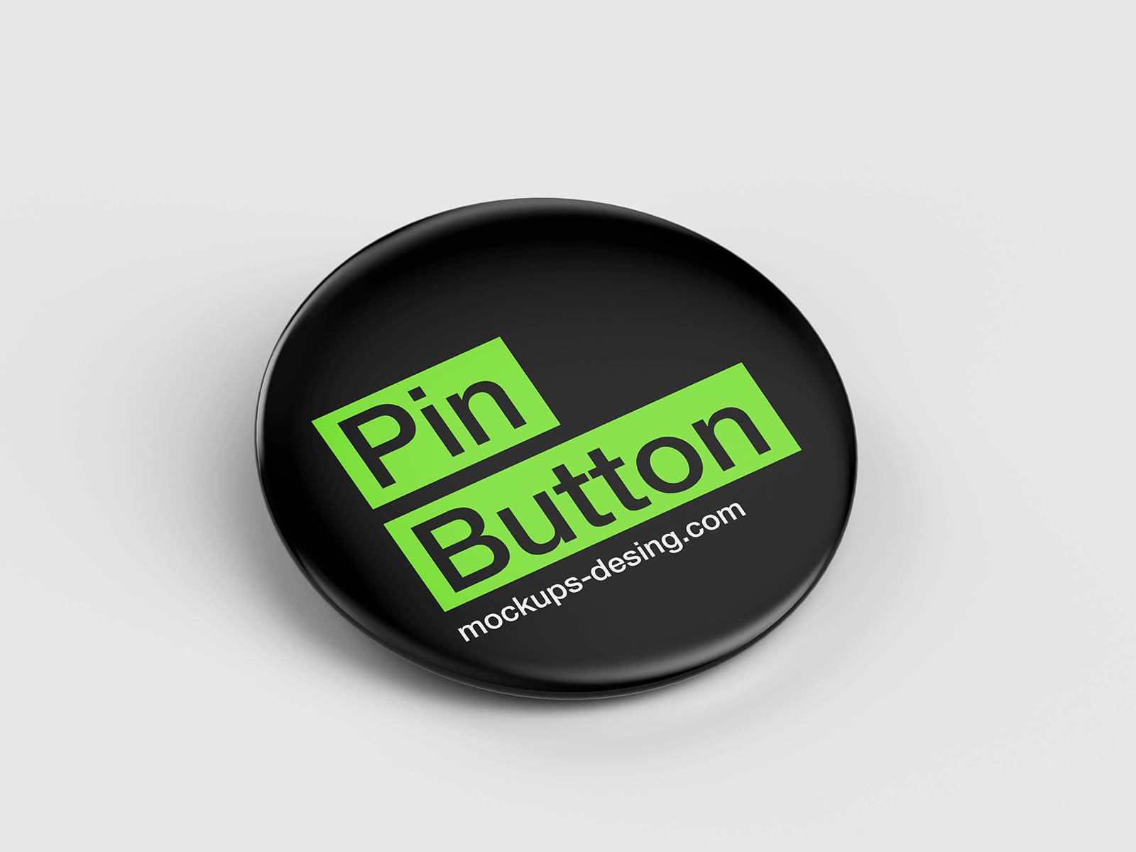 Mockup de botão de pin minimalista