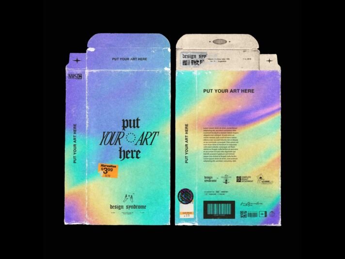 Mockup de Capa VHS Desgastada