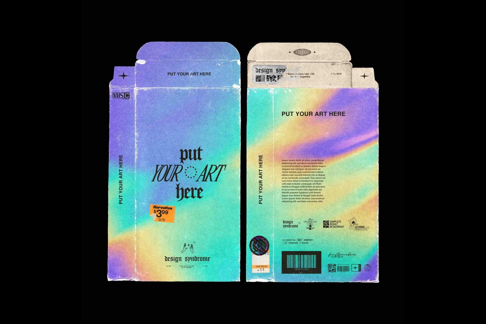 Mockup de Capa VHS Desgastada