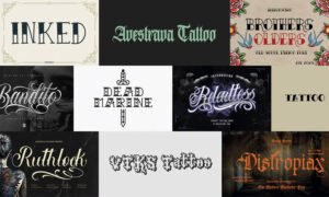40 Fontes para Tatuagem (Grátis e Premium) para usar em seus projetos de design • fontes para tatuagem tattoo