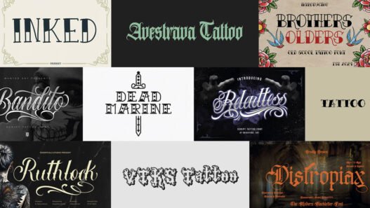40 Fontes para Tatuagem (Grátis e Premium) para usar em seus projetos de design • fontes para tatuagem tattoo