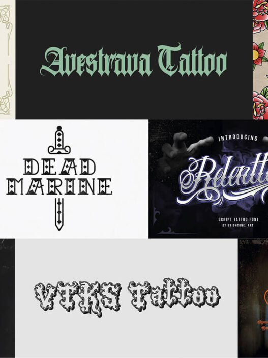 40 Fontes para Tatuagem (Grátis e Premium) para usar em seus projetos de design • fontes para tatuagem tattoo