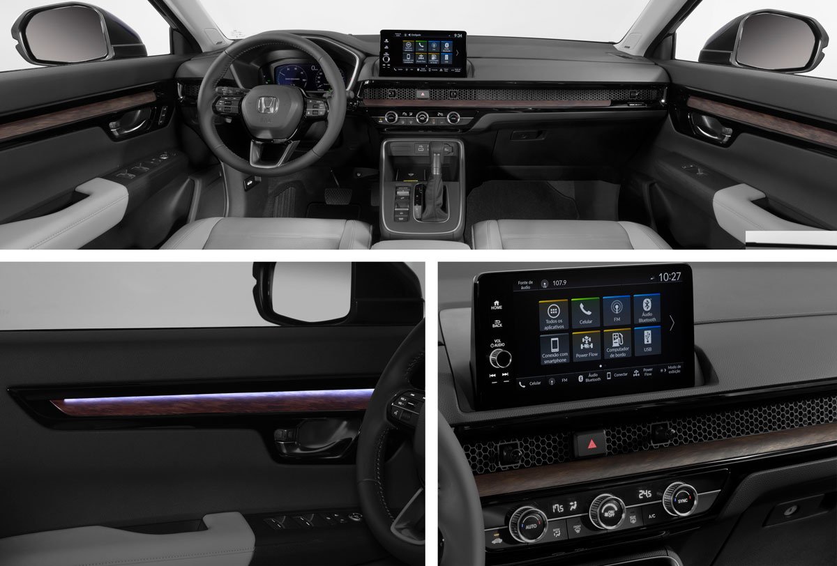 Honda CR-V Advanced Hybrid: análise de design e tecnologia Honda CR-V Advanced Hybrid: análise de design e tecnologia • honda crv advanced hybrid design tecnologia design detalhe madeira